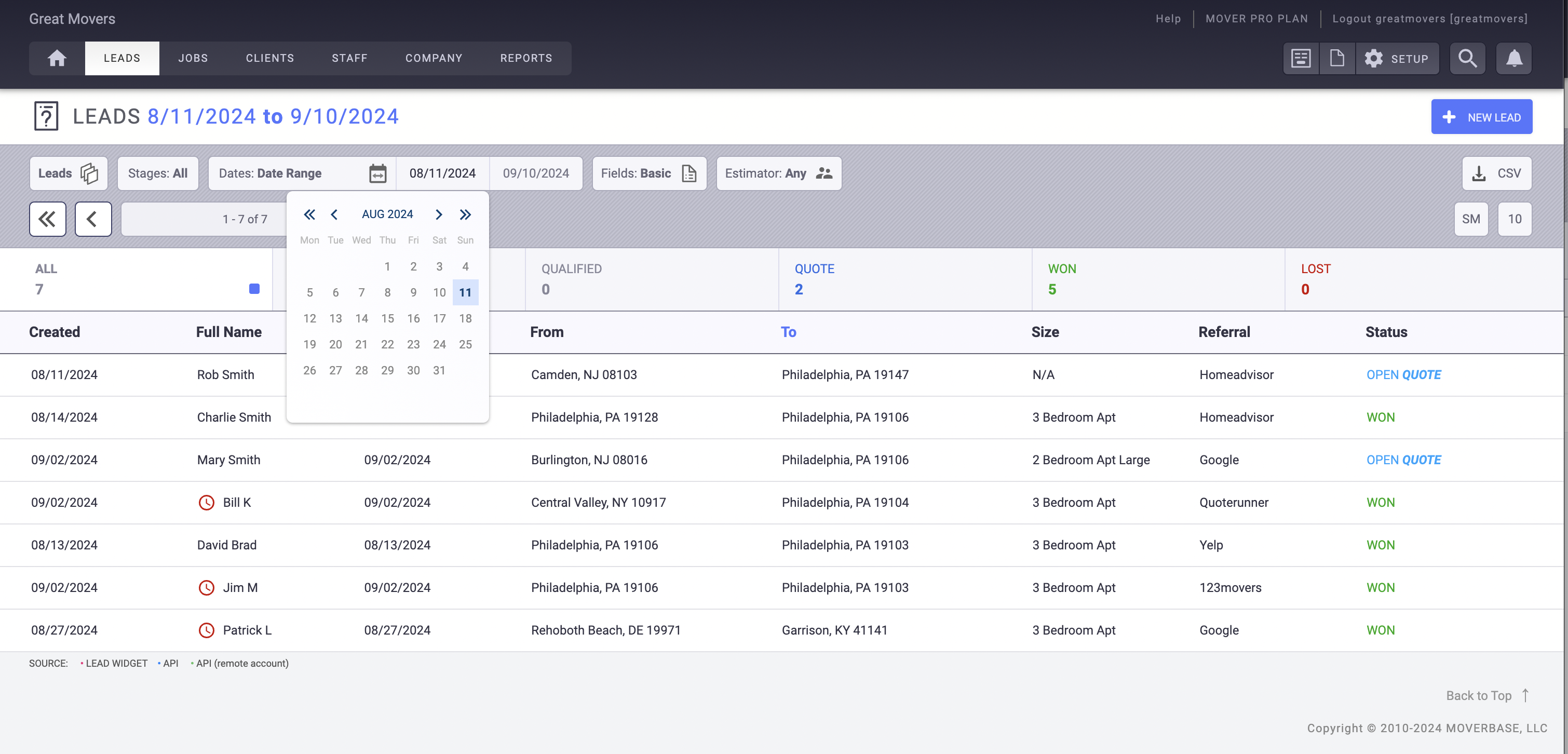 Moverbase Moving CRM SoftwareMoverBase | #1 Moving Company CRM Software